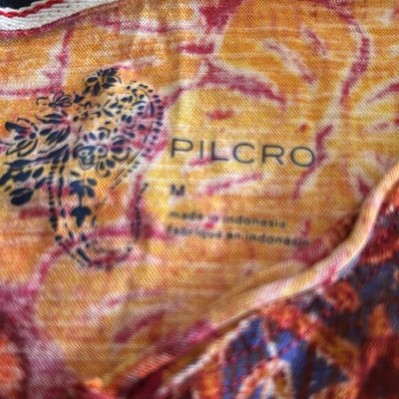 Pilcro Red and Yellow Floral Shirt size medium - Picture 4 of 7